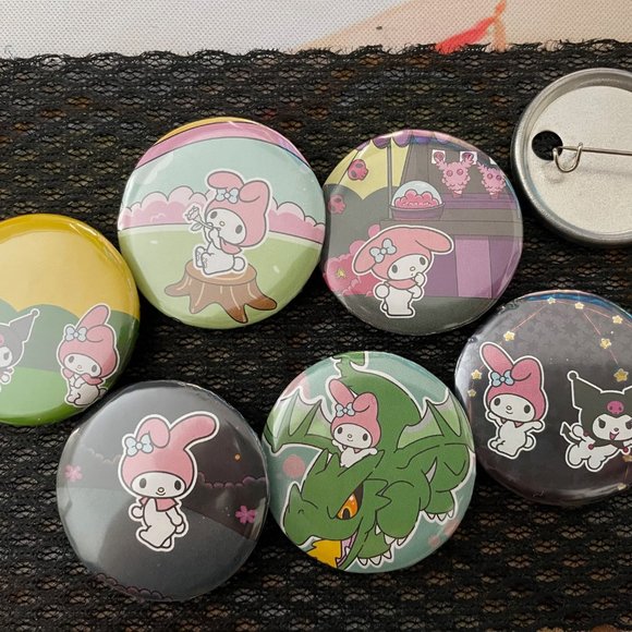 MetaZoo x Sanrio My Melody and Keromi Button Pins - Picture 1 of 1